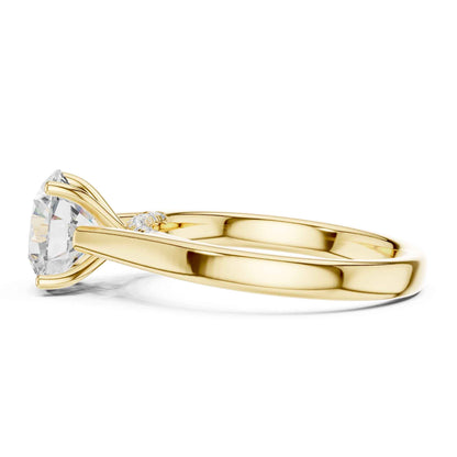 2 Carat Classic Round Cut Lab Grown Diamond Solitaire Engagement Ring