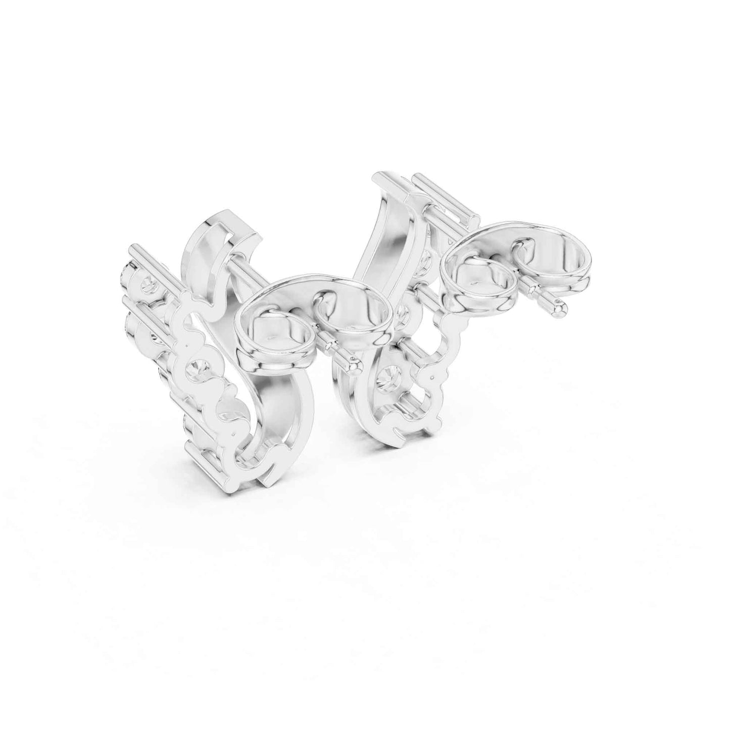 Radiant Wave Lab Grown Diamond Stud Earrings