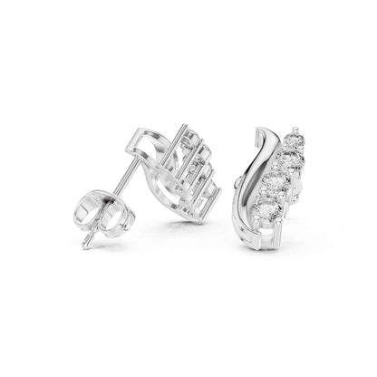 Radiant Wave Lab Grown Diamond Stud Earrings