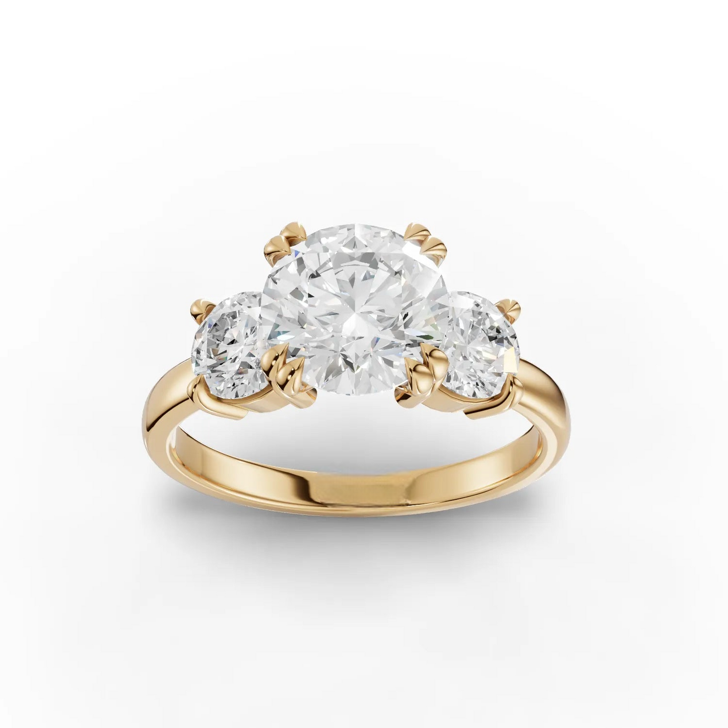 1.5 Carat Center Round Cut Moissanite Diamond Engagement Ring