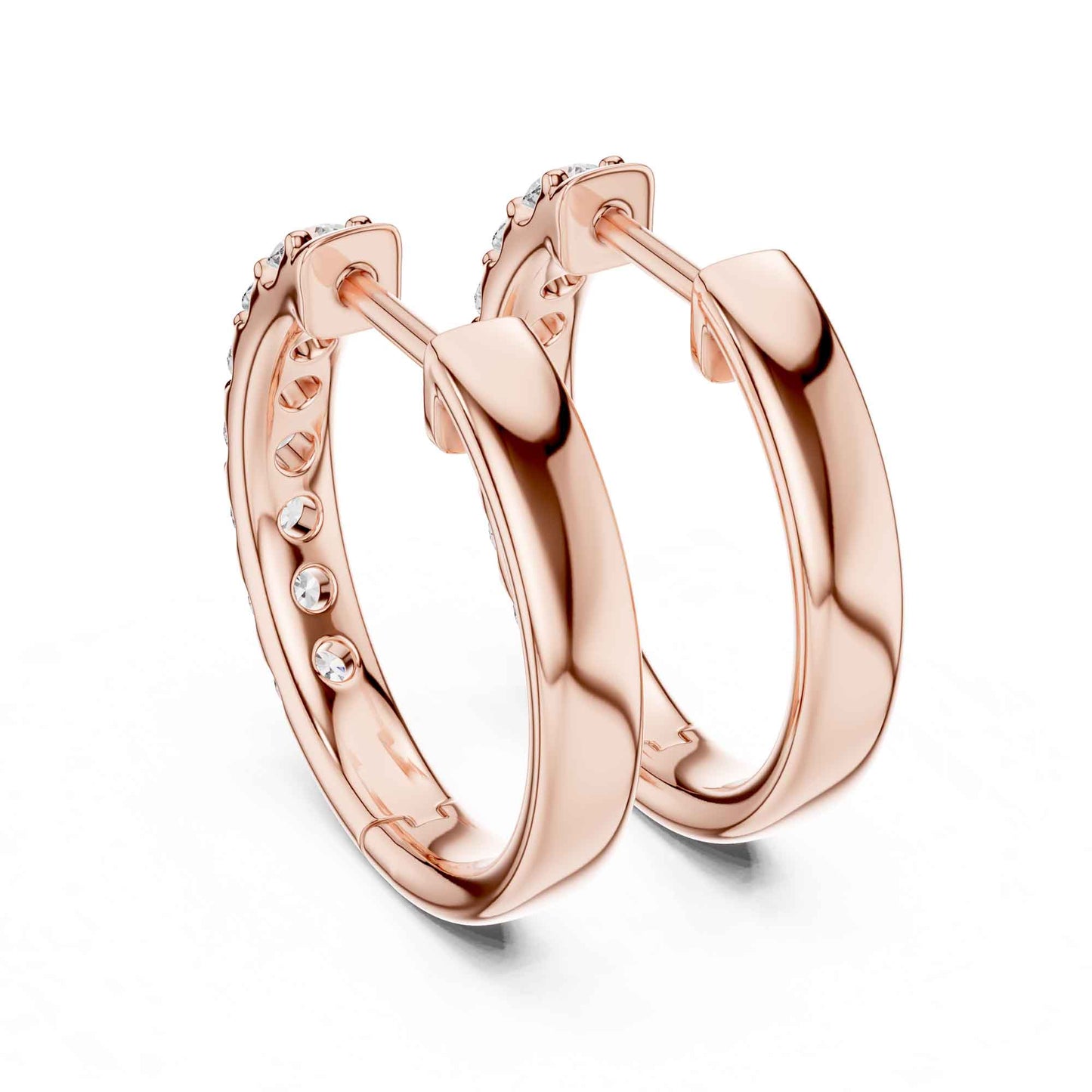 Classic Round Cut Diamond Hoop & Huggie Earrings