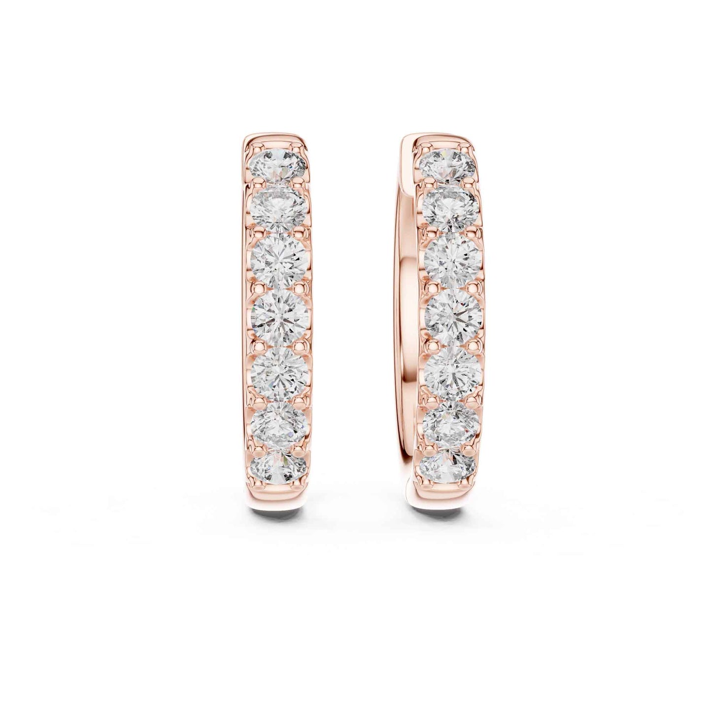 Classic Round Cut Diamond Hoop & Huggie Earrings