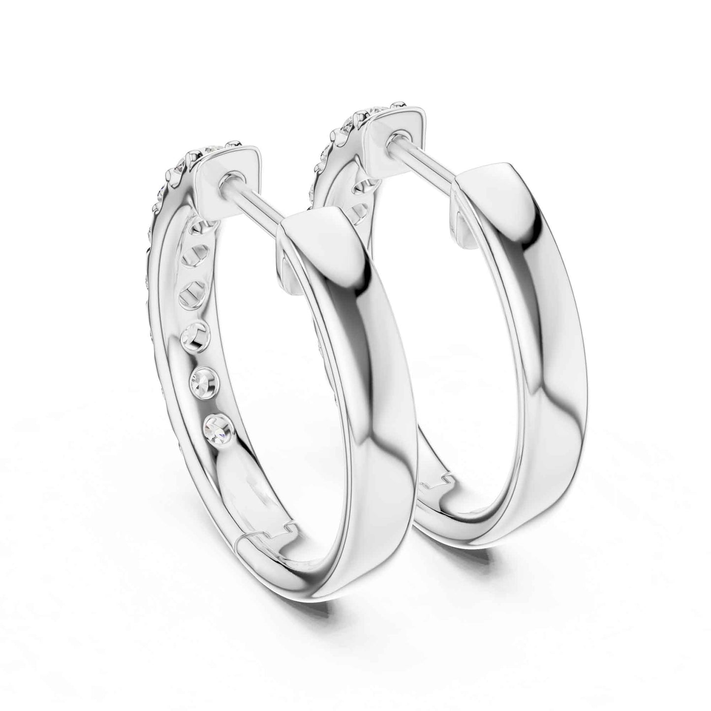 Classic Round Cut Diamond Hoop & Huggie Earrings