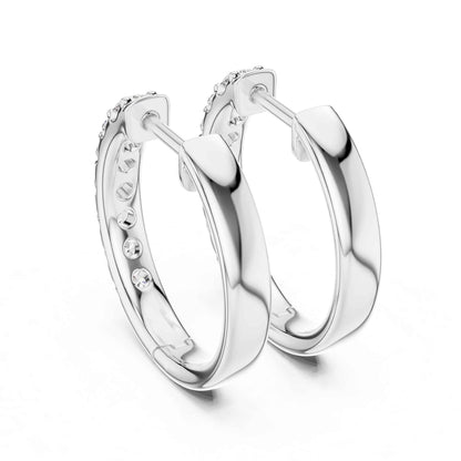 Classic Round Cut Diamond Hoop & Huggie Earrings