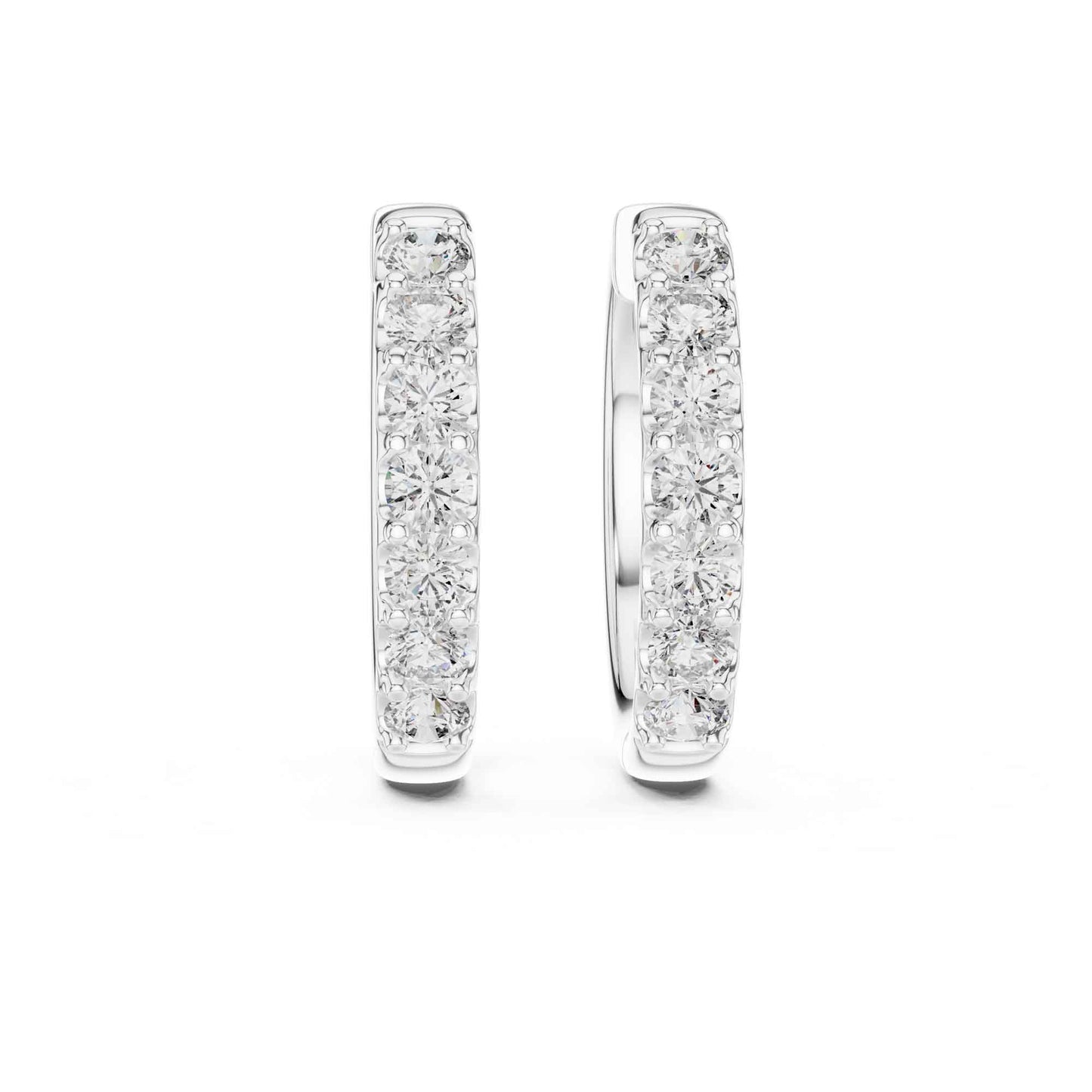 Classic Round Cut Diamond Hoop & Huggie Earrings