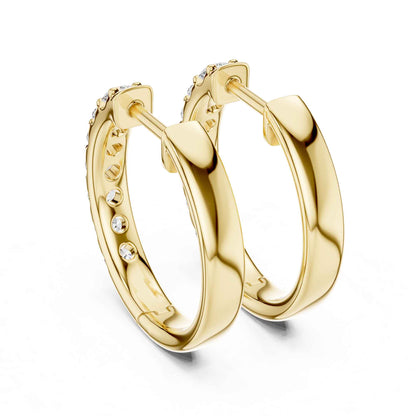 Classic Round Cut Diamond Hoop & Huggie Earrings