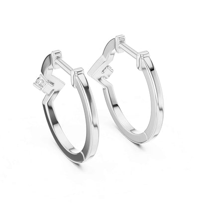 Round Cut Lab Grown Diamond Hoop & Huggie Earrings