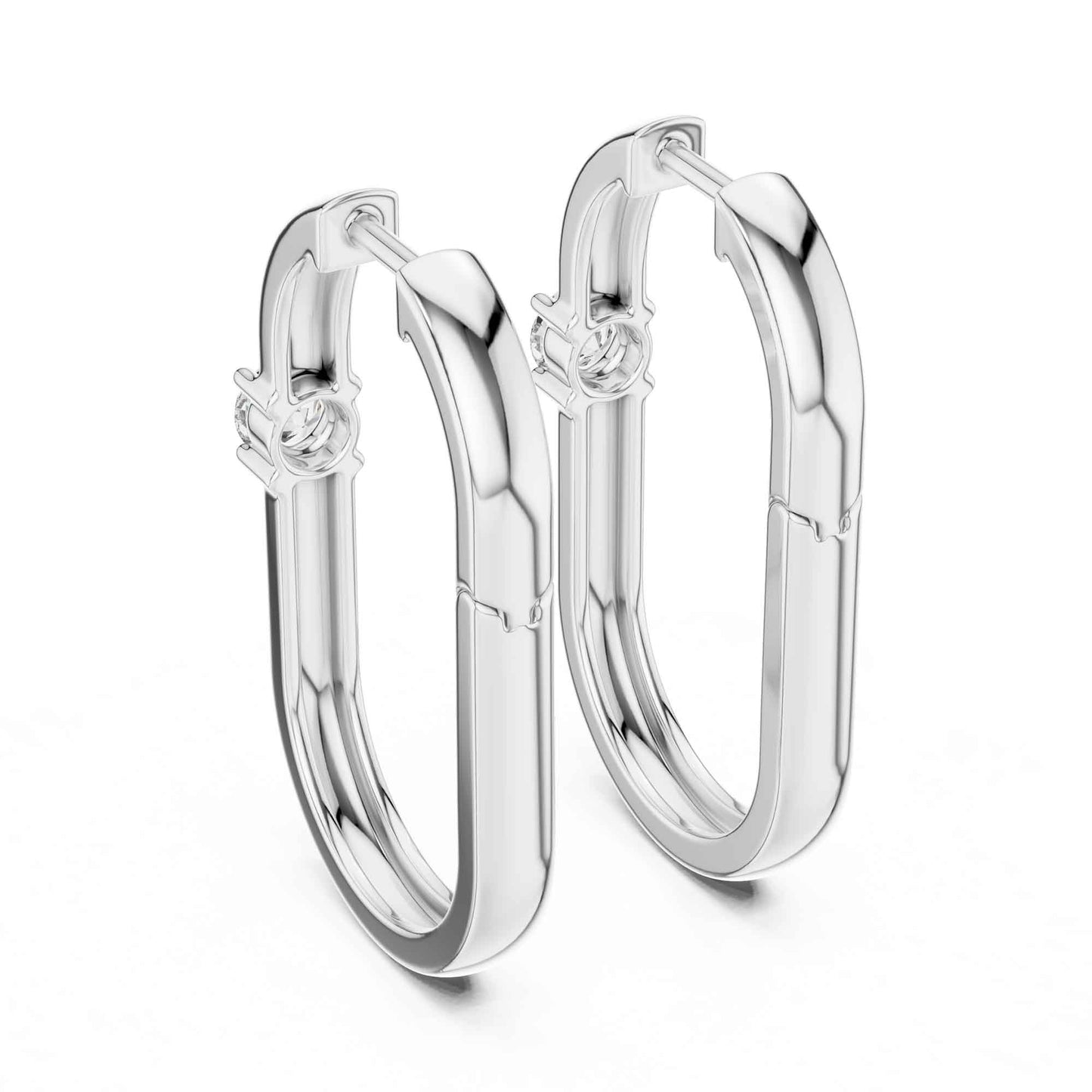 Classic Round Cut Diamond Hoop & Huggie Earrings
