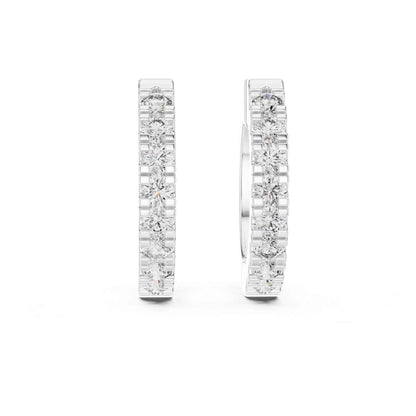 Classic Round Cut Lab Grown Diamond Hoop & Huggie Earrings