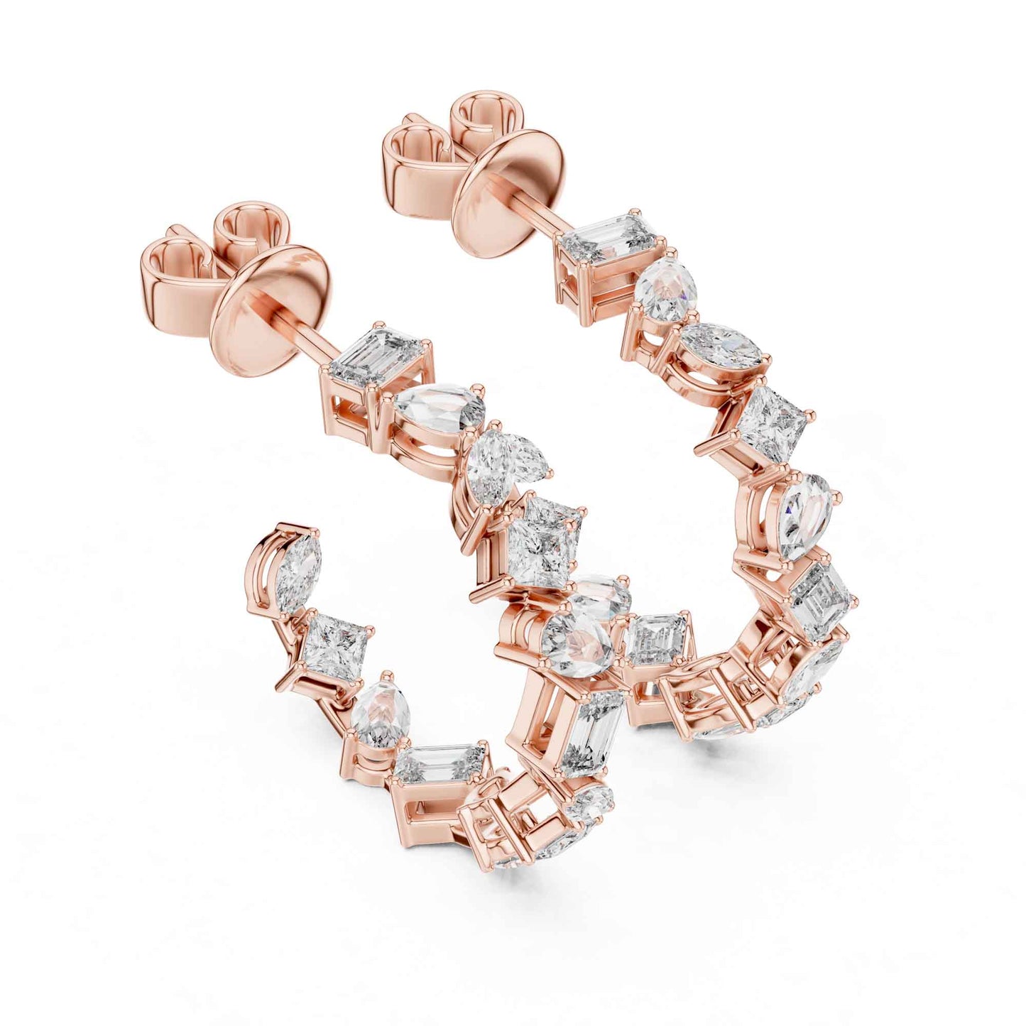 Multi Shape Cut Lab Grown Diamond Drop & Dangle Earrings