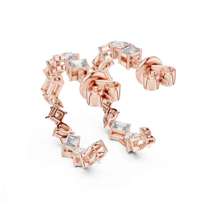Multi Shape Cut Lab Grown Diamond Drop & Dangle Earrings