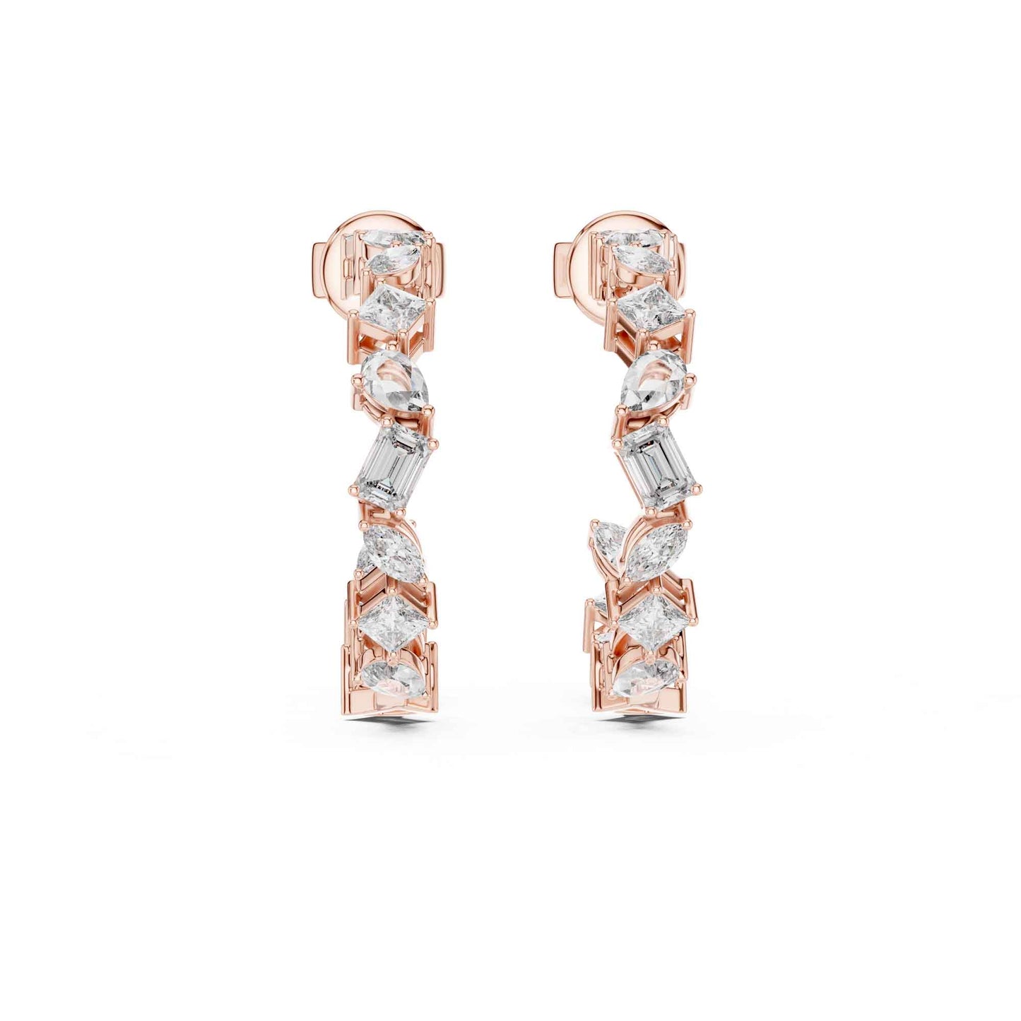 Multi Shape Cut Lab Grown Diamond Drop & Dangle Earrings