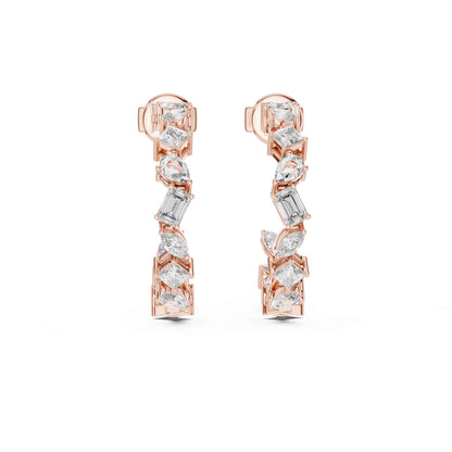 Multi Shape Cut Lab Grown Diamond Drop & Dangle Earrings