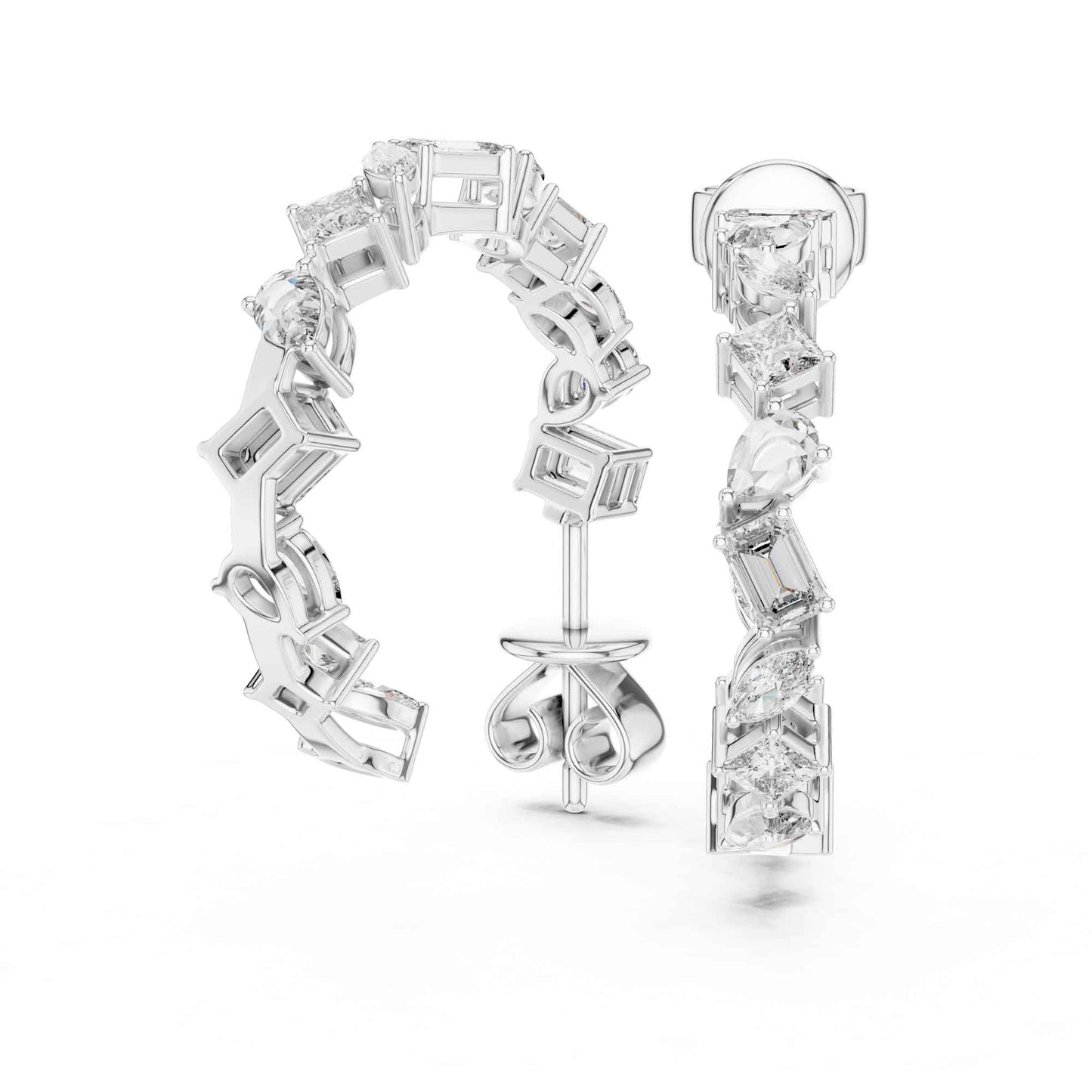 Multi Shape Cut Lab Grown Diamond Drop & Dangle Earrings