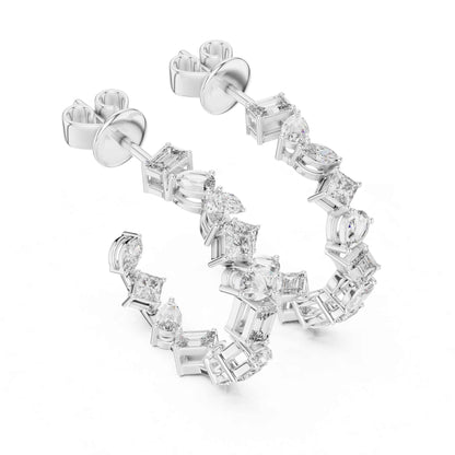 Multi Shape Cut Lab Grown Diamond Drop & Dangle Earrings