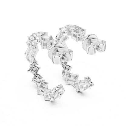Multi Shape Cut Lab Grown Diamond Drop & Dangle Earrings