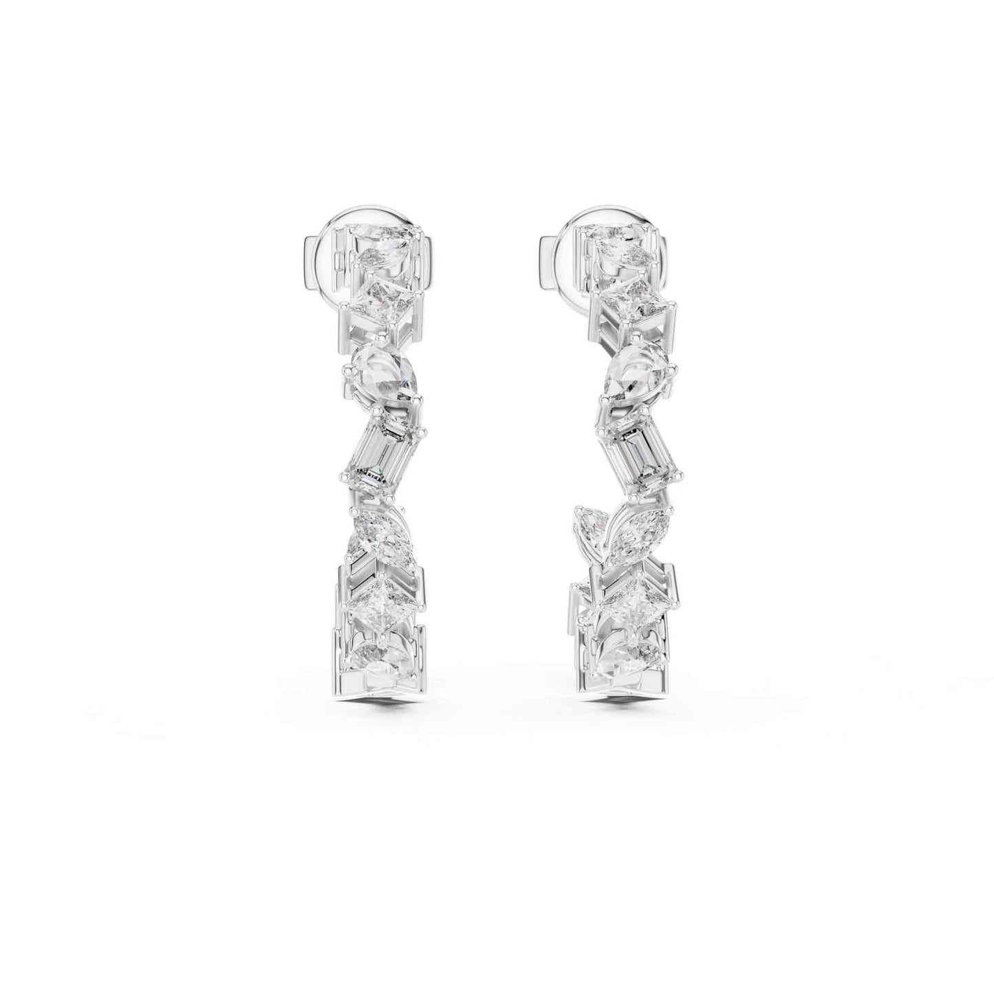 Multi Shape Cut Lab Grown Diamond Drop & Dangle Earrings