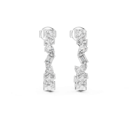Multi Shape Cut Lab Grown Diamond Drop & Dangle Earrings