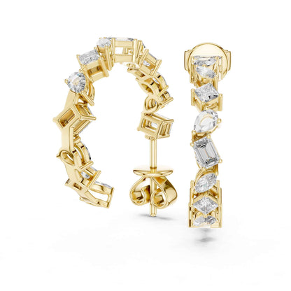 Multi Shape Cut Lab Grown Diamond Drop & Dangle Earrings