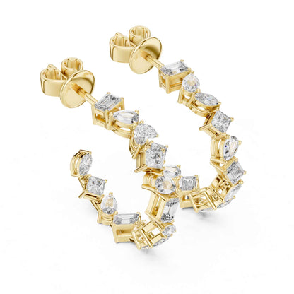 Multi Shape Cut Lab Grown Diamond Drop & Dangle Earrings