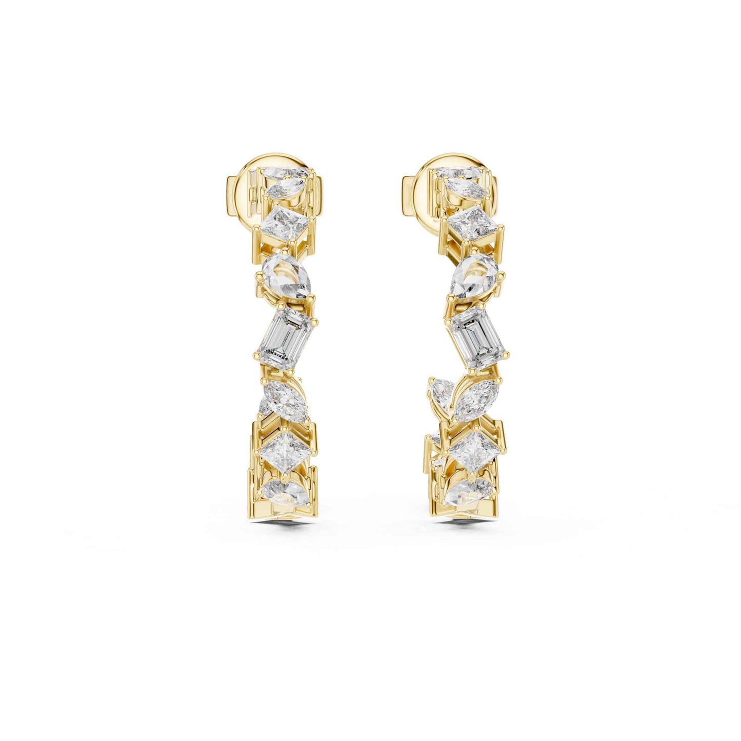 Multi Shape Cut Lab Grown Diamond Drop & Dangle Earrings