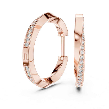 Classic Round Cut Lab Grown Diamond Hoop & Huggie Earrings