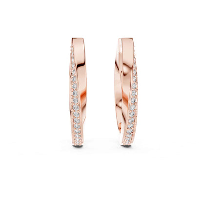 Classic Round Cut Lab Grown Diamond Hoop & Huggie Earrings
