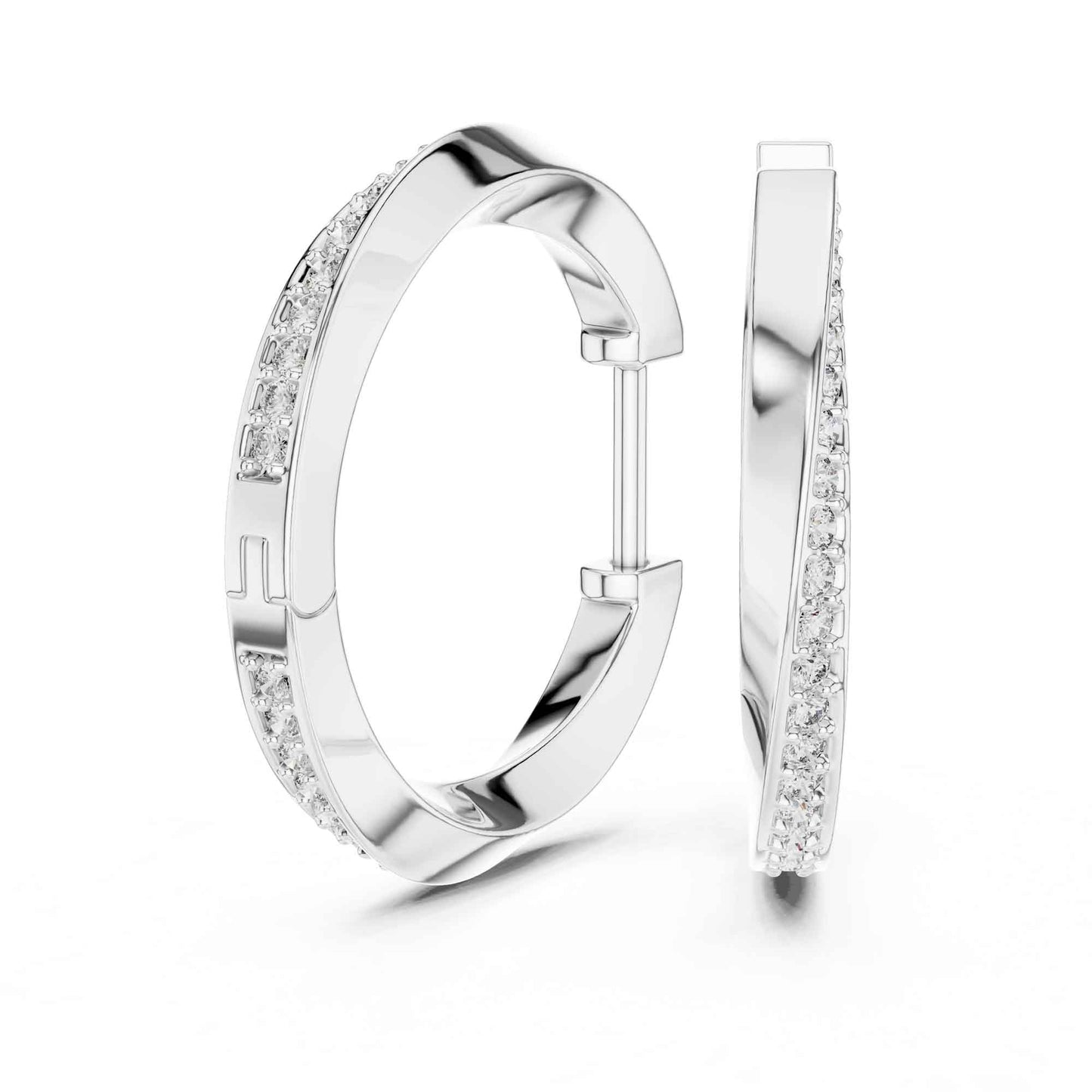 Classic Round Cut Lab Grown Diamond Hoop & Huggie Earrings