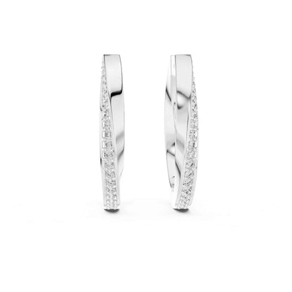 Classic Round Cut Lab Grown Diamond Hoop & Huggie Earrings