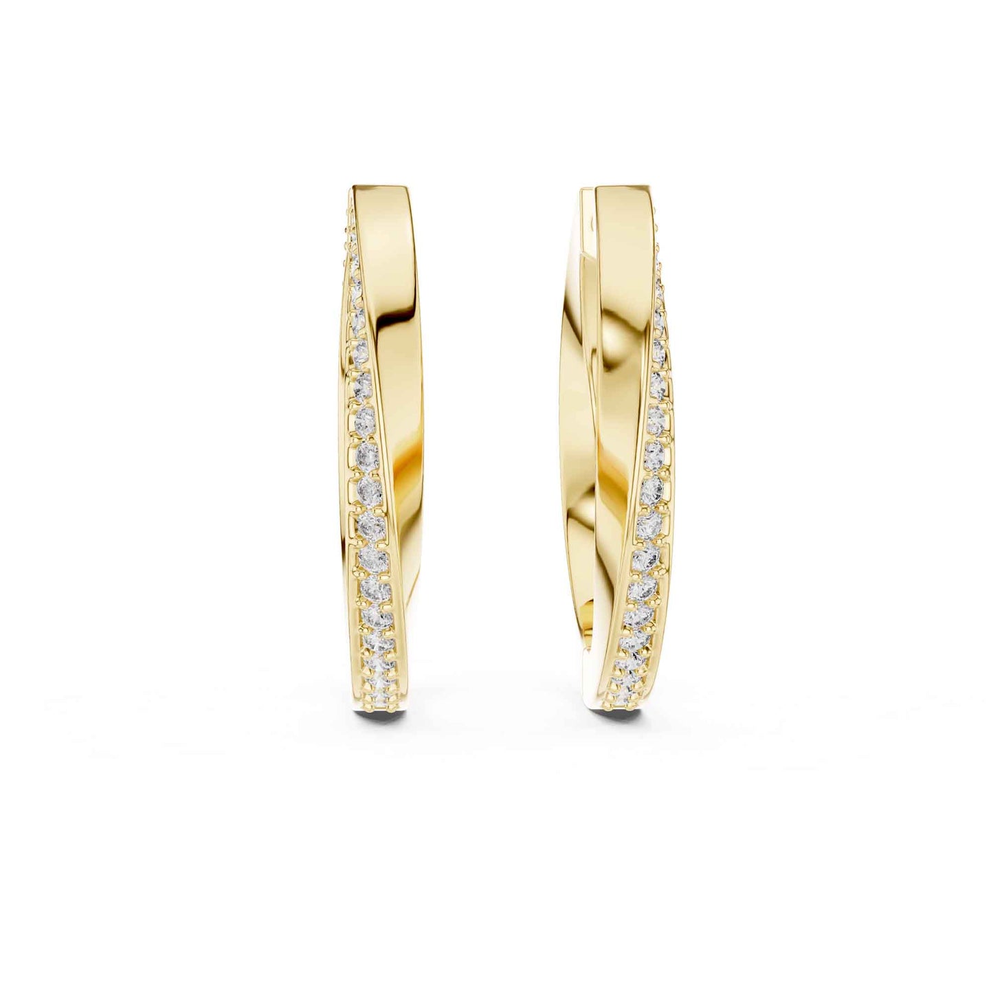 Classic Round Cut Lab Grown Diamond Hoop & Huggie Earrings