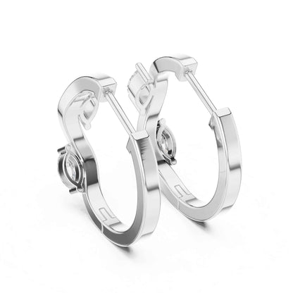 Marquise Cut Lab Grown Diamond Statement Hoop & Huggie Earrings