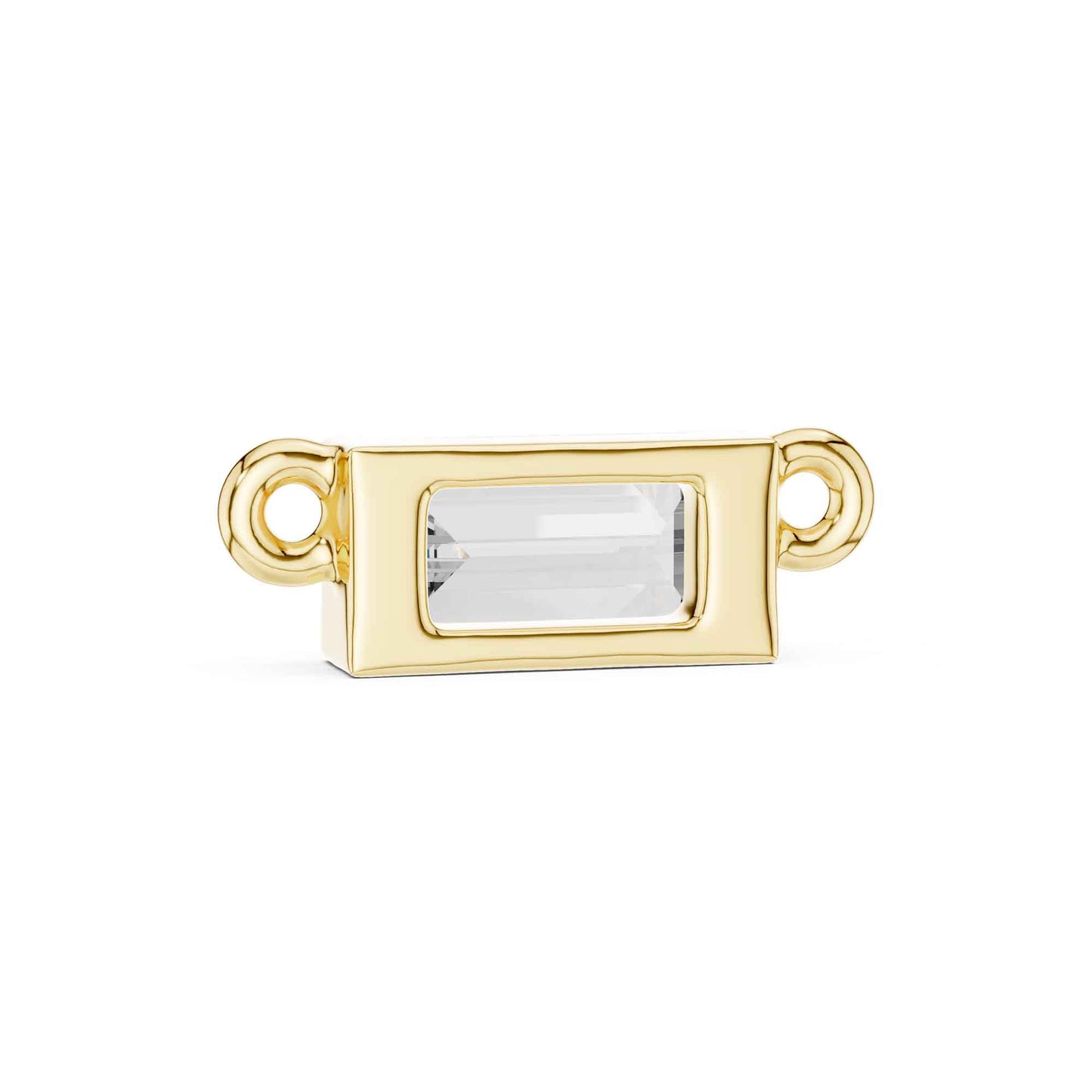 Emerald Cut Solitaire Bar Lab Grown Diamond Chain & Pendant