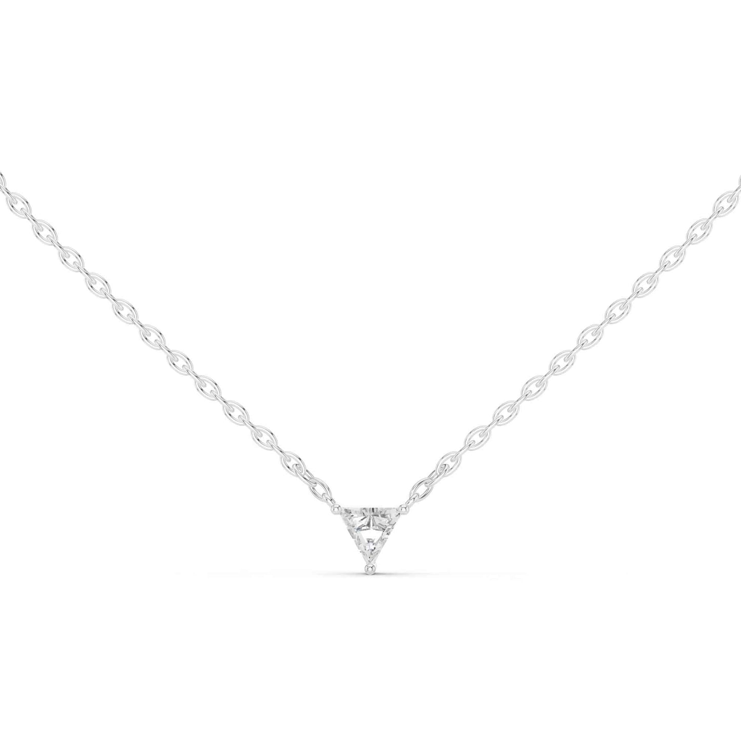 Trillion Cut Lab Grown Diamond Solitaire Chain & Pendant