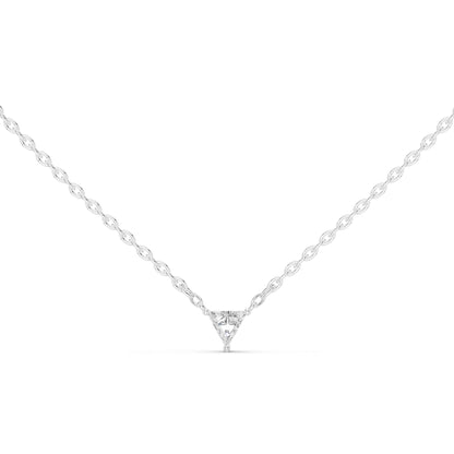 Trillion Cut Lab Grown Diamond Solitaire Chain & Pendant