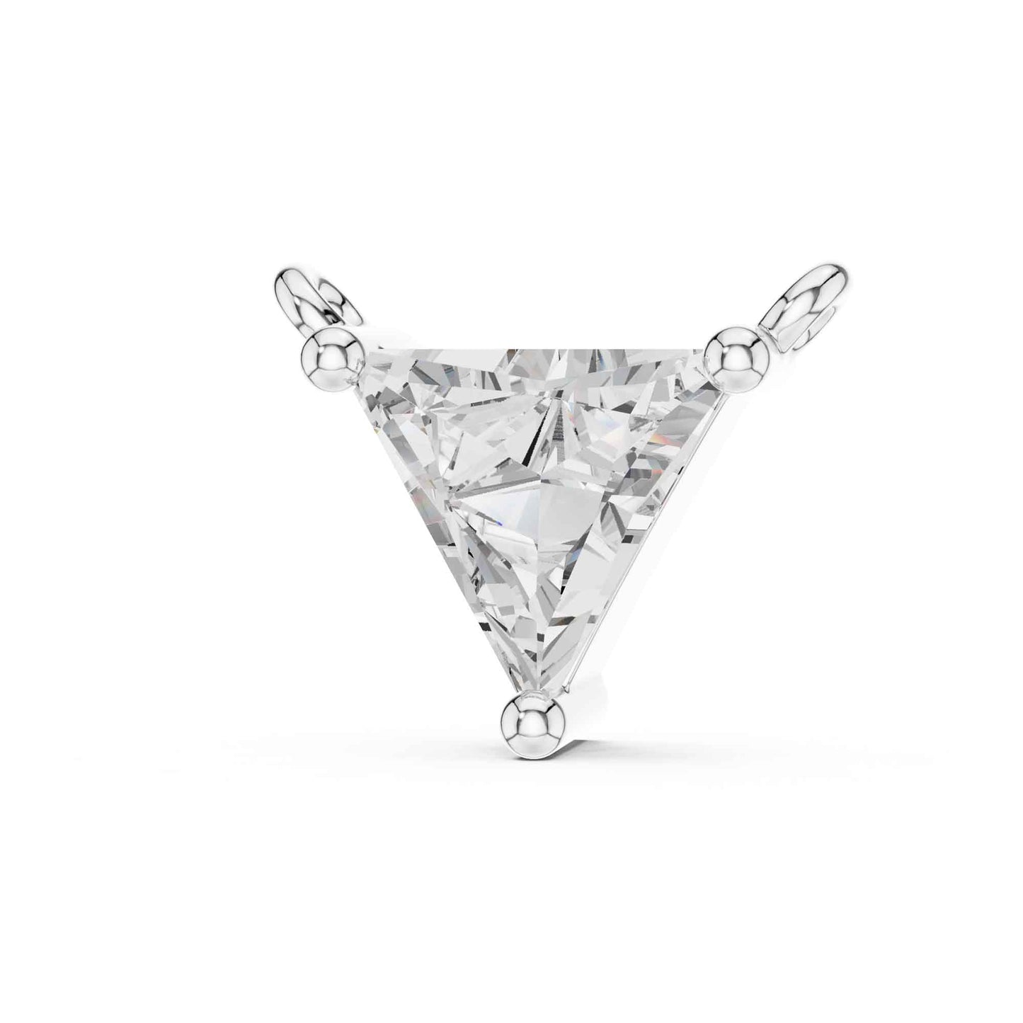 Trillion Cut Lab Grown Diamond Solitaire Chain & Pendant
