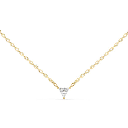 Trillion Cut Lab Grown Diamond Solitaire Chain & Pendant