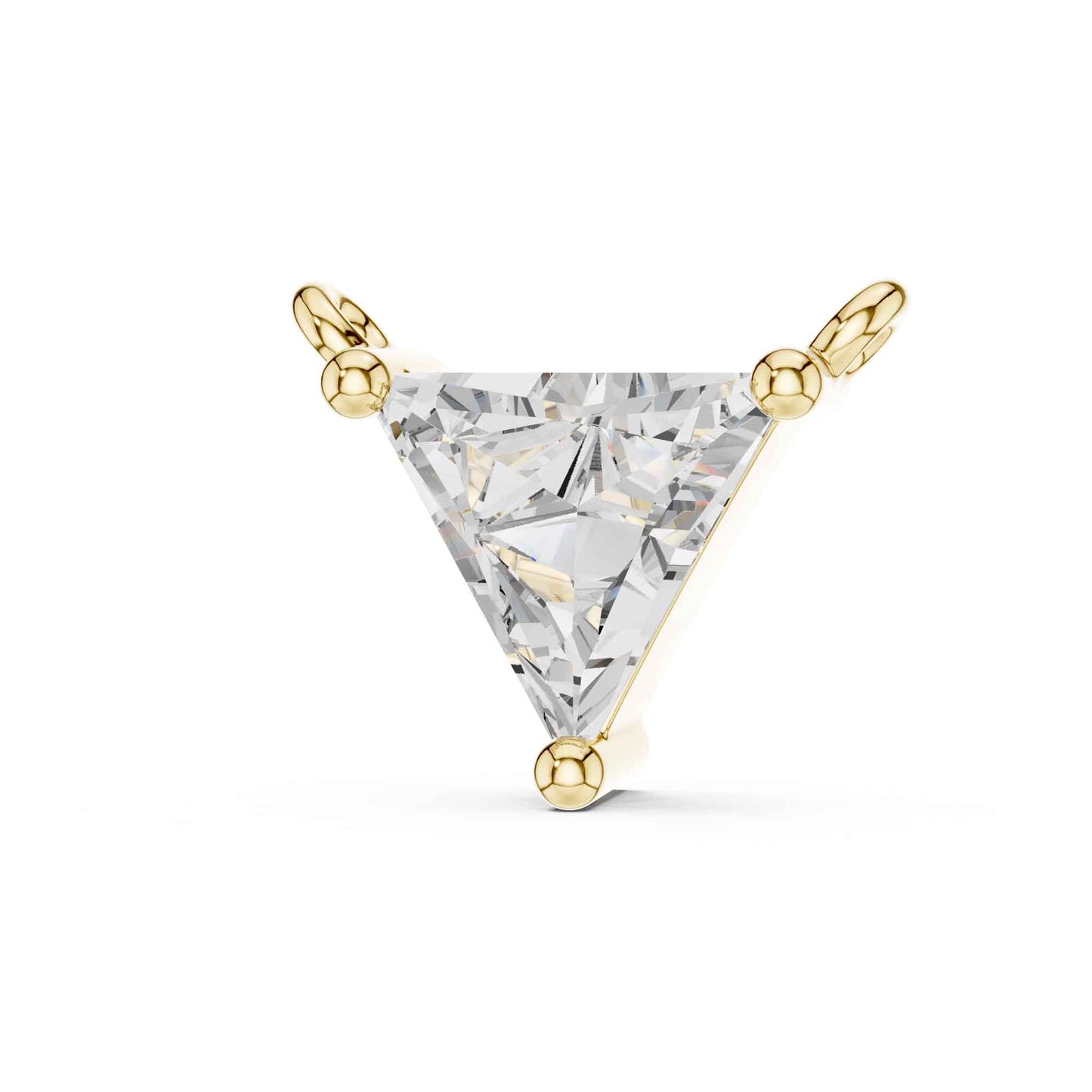 Trillion Cut Lab Grown Diamond Solitaire Chain & Pendant
