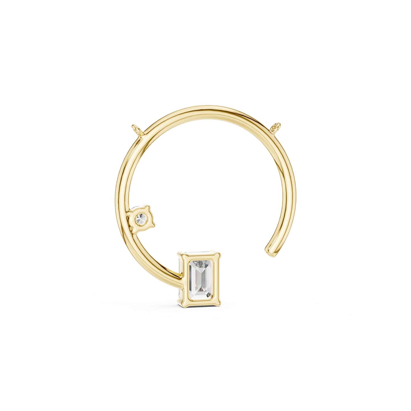 Emerald Cut Lab Grown Diamond Drop Chain & Pendant
