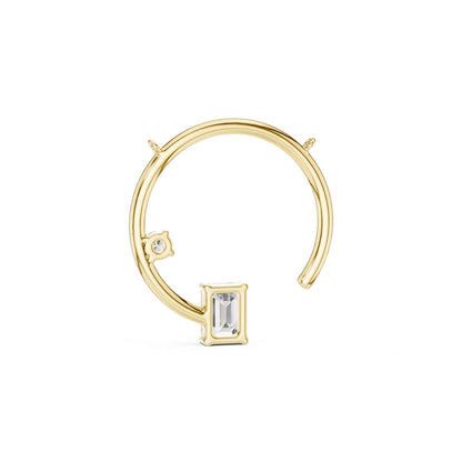 Emerald Cut Lab Grown Diamond Drop Chain & Pendant