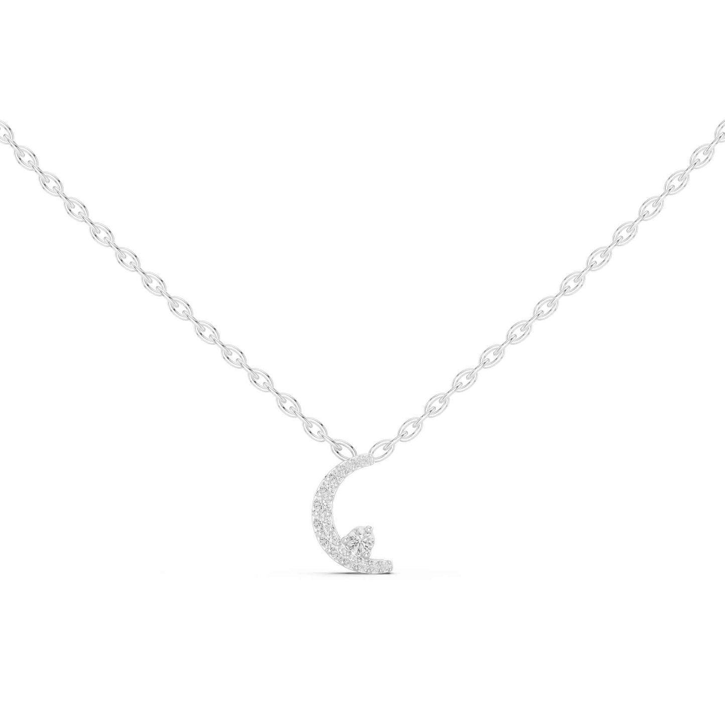 Lunar Blessings Lab Grown Diamond Crescent Chain & Pendant