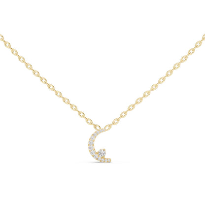 Lunar Blessings Lab Grown Diamond Crescent Chain & Pendant