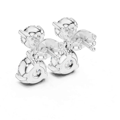 Classic Duo Round Lab Grown Diamond Drop & Dangle Earrings