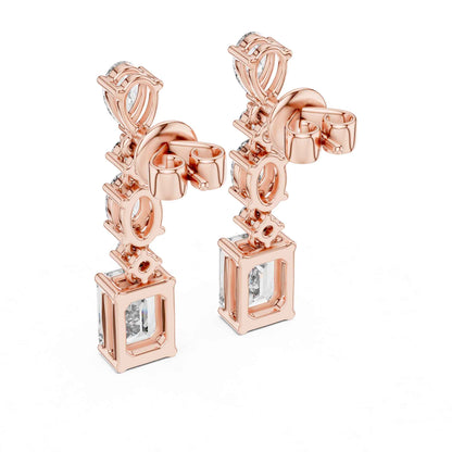 Royal Cascade Multi-Shape Lab Grown Diamond Drop & Dangle Earrings