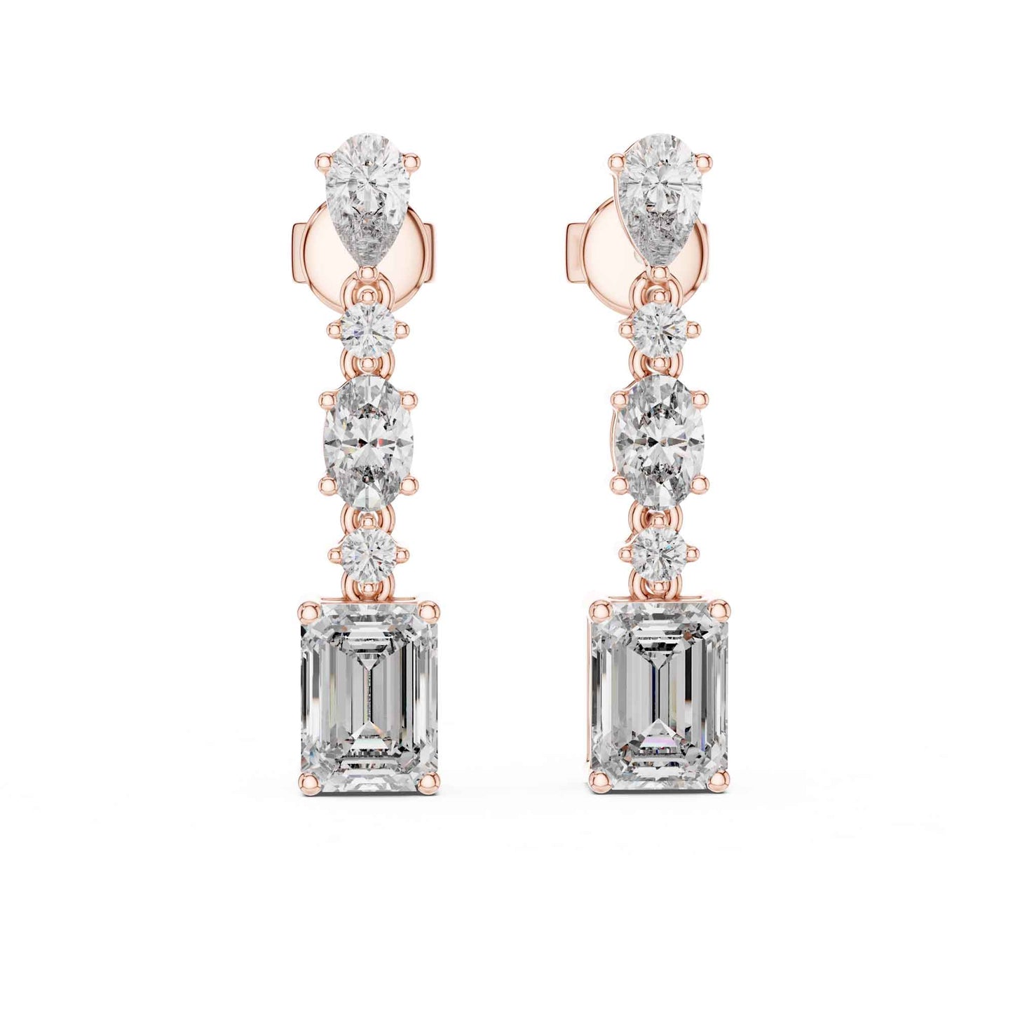 Royal Cascade Multi-Shape Lab Grown Diamond Drop & Dangle Earrings