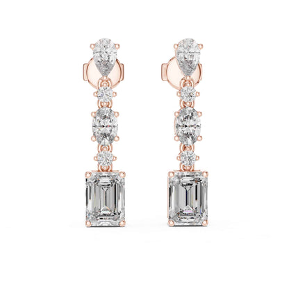 Royal Cascade Multi-Shape Lab Grown Diamond Drop & Dangle Earrings