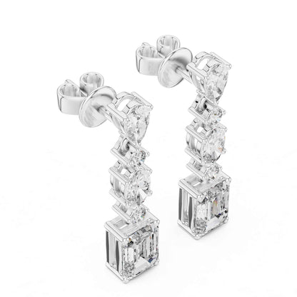 Royal Cascade Multi-Shape Lab Grown Diamond Drop & Dangle Earrings