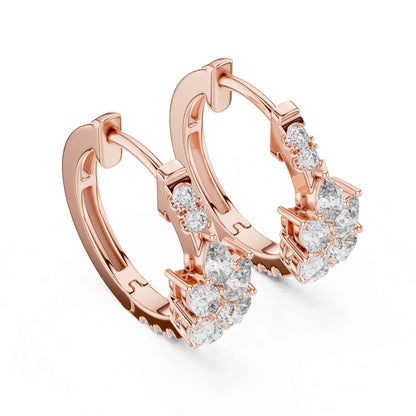 Multi-Stone Cut Lab Grown Diamond Hoop & Huggie Earrings