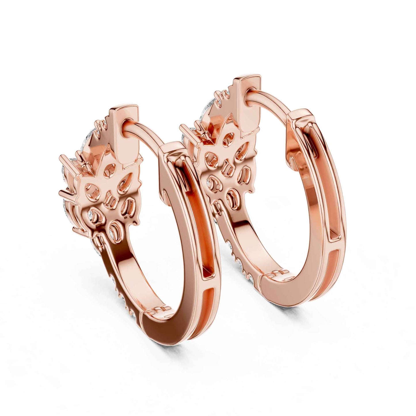 Multi-Stone Cut Lab Grown Diamond Hoop & Huggie Earrings
