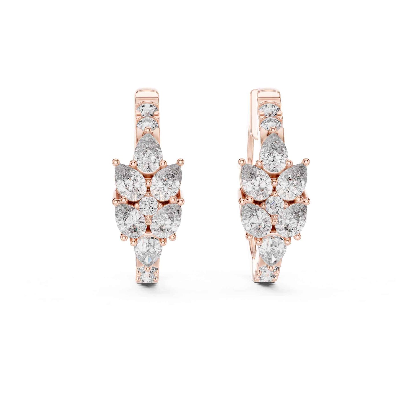 Multi-Stone Cut Lab Grown Diamond Hoop & Huggie Earrings