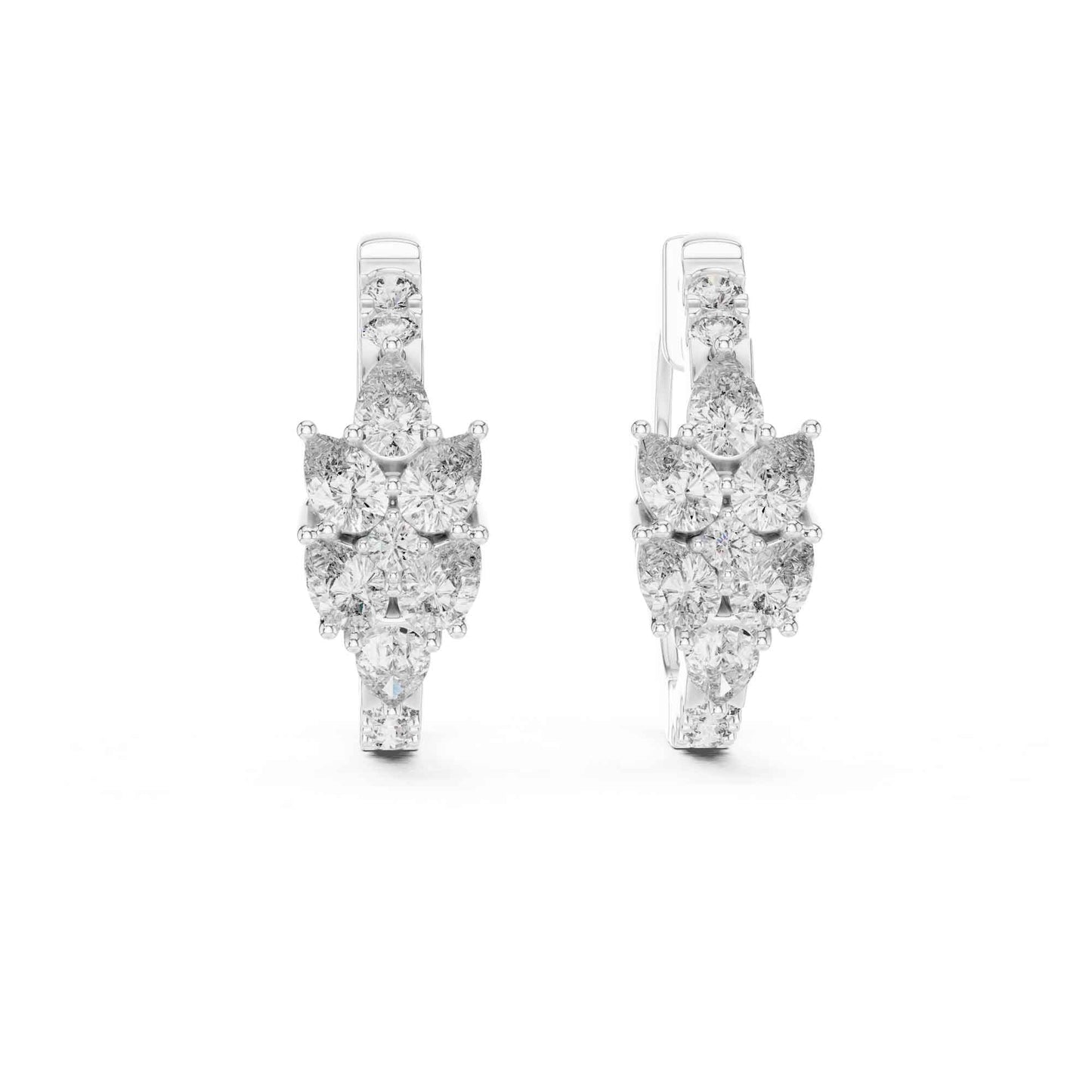 Multi-Stone Cut Lab Grown Diamond Hoop & Huggie Earrings